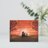 Autumn Sunset Briefkaart (Staand voorkant)