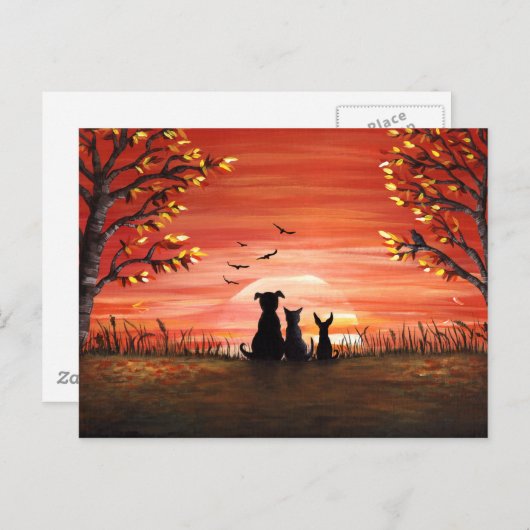 Autumn Sunset Briefkaart (Voorkant / Achterkant)