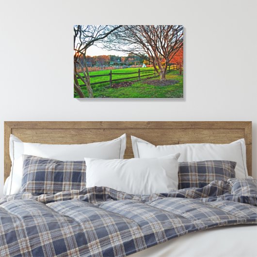 Autumn Sunset by Shirley Taylor Canvas Afdruk (Insitu (Slaapkamer))