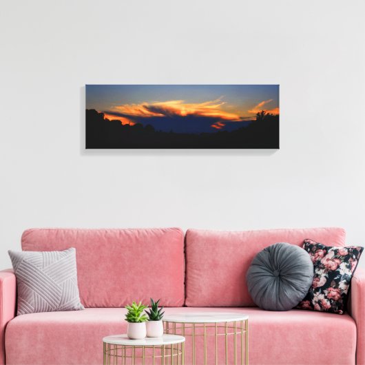 Autumn Sunset Canvas Afdruk (Insitu (Woonkamer))