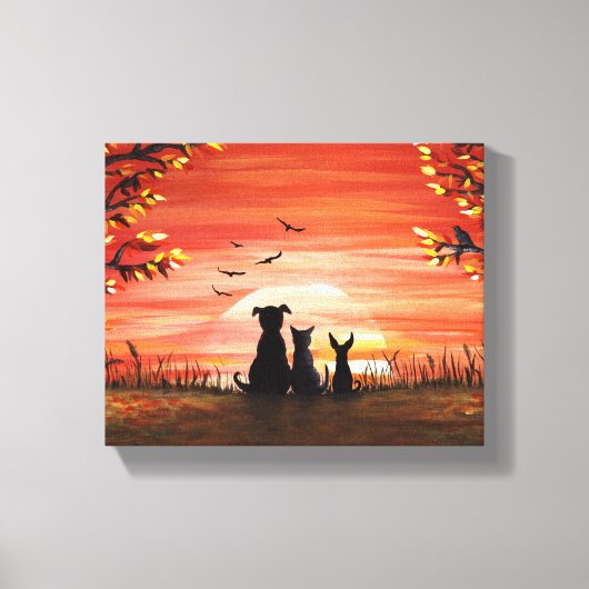 Autumn Sunset Canvas Afdruk (Voorkant)
