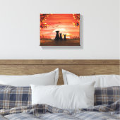 Autumn Sunset Canvas Afdruk (Insitu (Slaapkamer))