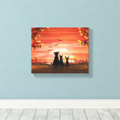 Autumn Sunset Canvas Afdruk (Insitu (Houten vloer))