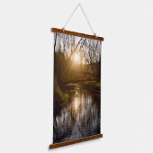 Autumn Sunset Hangend Wandkleed (Gebogen)