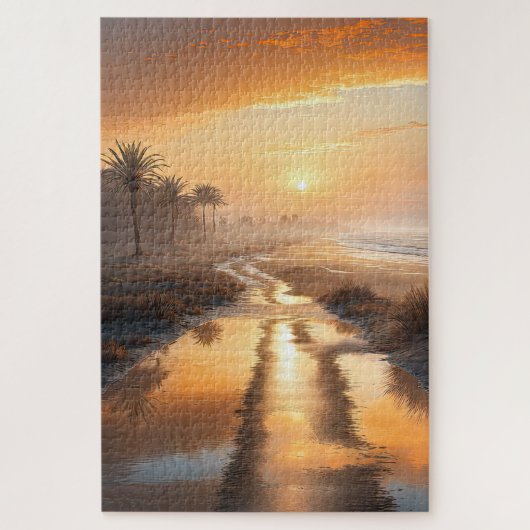Autumn Sunset in Nature Legpuzzel (Verticaal)
