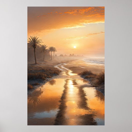 Autumn Sunset in Nature Poster (Voorkant)