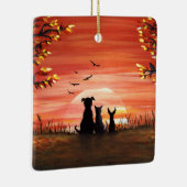 Autumn Sunset Keramisch Ornament (Rechts)
