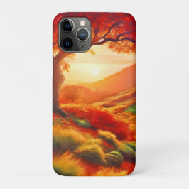 Autumn Sunset Landschap Schilderkunst Case-Mate iPhone Case