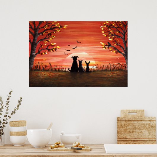 Autumn Sunset Poster (Keuken)