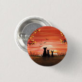Autumn Sunset Ronde Button 3,2 Cm (Voorkant /achterkant)