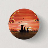 Autumn Sunset Ronde Button 3,2 Cm (Voorkant)