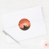 Autumn Sunset Ronde Sticker (Envelop)