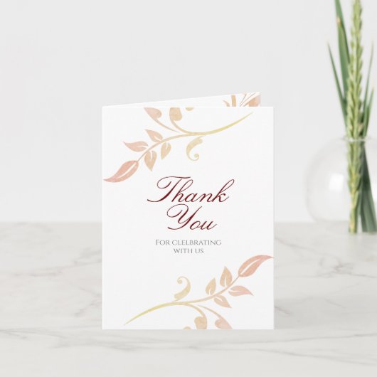 Autumn Swirl Foto Bedankkaart (Voorkant)