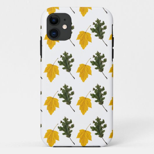 Autumn Symmetry Leaf Pattern Case-Mate iPhone Case (Achterkant)