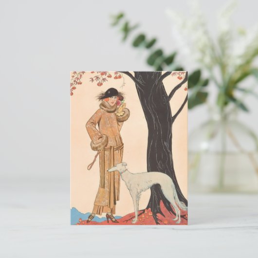 Autumn Symphony van George Barbier Briefkaart (Staand voorkant)