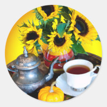 Autumn Tea Service met zonnebloemen