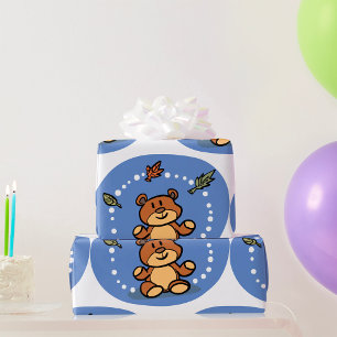 Autumn Teddy Bear Cadeaupapier