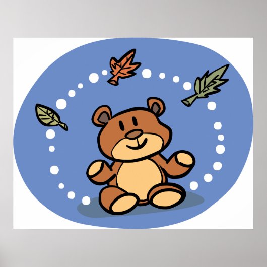 Autumn Teddy Bear Poster (Voorkant)