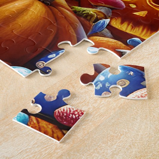 Autumn Teddy Bear Puzzel Legpuzzel (Zijkant)