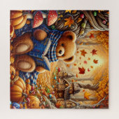 Autumn Teddy Bear Puzzel Legpuzzel (Horizontaal)
