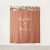 Autumn Terracotta Boho Wedding Foto Wandkleed (Voorkant)