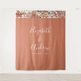 Autumn Terracotta Boho Wedding Foto Wandkleed