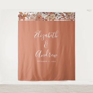 Autumn Terracotta Boho Wedding Foto Wandkleed