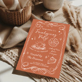 Autumn Terracotta Friendsgiving Dinner Party Kaart