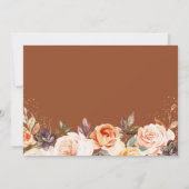 Autumn Terracotta Oranje Gold Floral Geometric Save The Date (Achterkant)