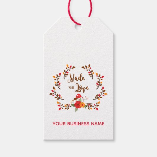 Autumn Thank Craft Articles Handmade Cadeaulabel (Voorkant)