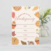 Autumn Thanksgiving Dinner Party Art Kaart (Staand voorkant)