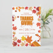 Autumn Thanksgiving Event Invitation Kaart (Staand voorkant)