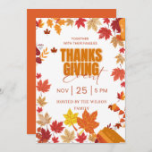 Autumn Thanksgiving Event Invitation Kaart (Voorkant / Achterkant)