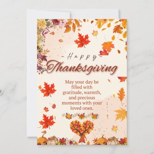 Autumn Thanksgiving Greeting Card Kaart (Voorkant)