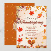 Autumn Thanksgiving Greeting Card Kaart (Voorkant / Achterkant)