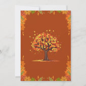 Autumn Thanksgiving Tree Poster Art Kaart (Achterkant)