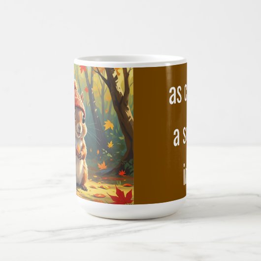 Autumn Theme Coffee Mok | Herfst eekhoorn (Center)
