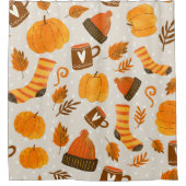 Autumn Theme Seamless Pattern Tile Douchegordijn (Voorkant)