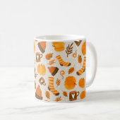 Autumn Theme Seamless Pattern Tile Koffiemok (Voorkant rechts)