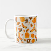 Autumn Theme Seamless Pattern Tile Koffiemok (Links)