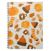 Autumn Theme Seamless Pattern Tile Notitieboek (Voorkant)