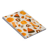 Autumn Theme Seamless Pattern Tile Notitieboek (Rechterzijde)