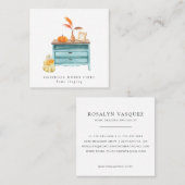 Autumn Theme | Stationair of intern ontwerp  Vierkante Visitekaartje (Voorkant / Achterkant)