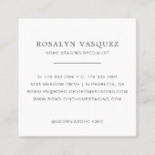 Autumn Theme | Stationair of intern ontwerp  Vierkante Visitekaartje (Achterkant)