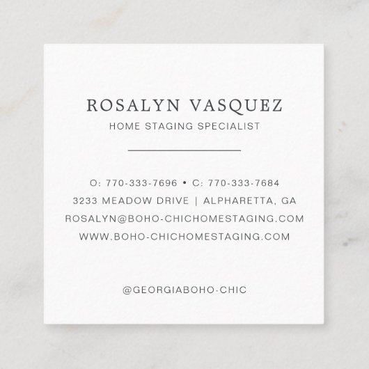 Autumn Theme | Stationair of intern ontwerp Vierkante Visitekaartje (Achterkant)