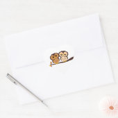 Autumn Thgerespecls Owls Wedding Hart Sticker (Envelop)