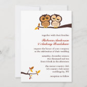 Autumn Thgerespecls Owls Wedding Kaart (Voorkant)