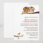 Autumn Thgerespecls Owls Wedding Kaart (Voorkant / Achterkant)