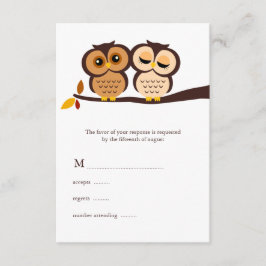 Autumn Thgerespecls Owls Wedding RSVP Kaartje