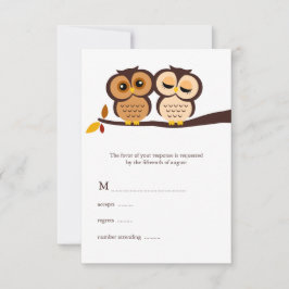 Autumn Thgerespecls Owls Wedding RSVP Kaartje